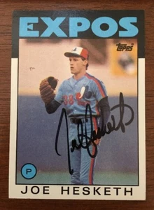 JOE HESKETH 1986 TOPPS AUTOGRAPHED SIGNED AUTO BASEBALL CARD EXPOS 472 - Picture 1 of 1