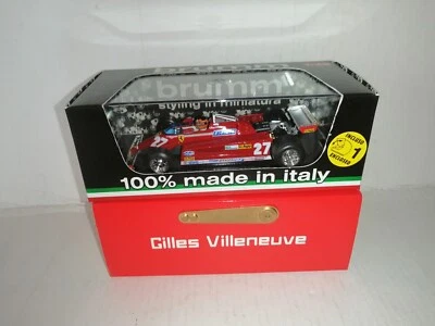 FERRARI 126CK G.P.MONTECARLO 1981 G.VILLENEUVE  CON PILOTA BRUMM 1/43 R367-27 - Immagine 1 di 2