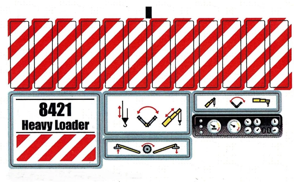 LEGO 8421 Ersatzaufkleber Sticker passend für den Pneumatik Kran - Bild 1 von 1
