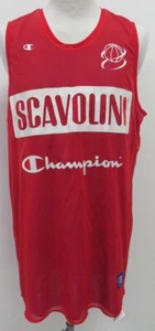 MAGLIA CANOTTA SHIRT JERSEY BASKET VINTAGE SCAVOLINI PESARO ITALIA DOUBLE - Picture 1 of 11