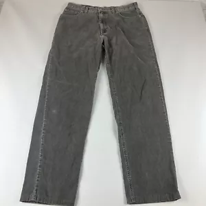 Pantalone Lands' End uomo 34X31 grigio gamba dritta velluto a coste quadrato rigger - Foto 1 di 10