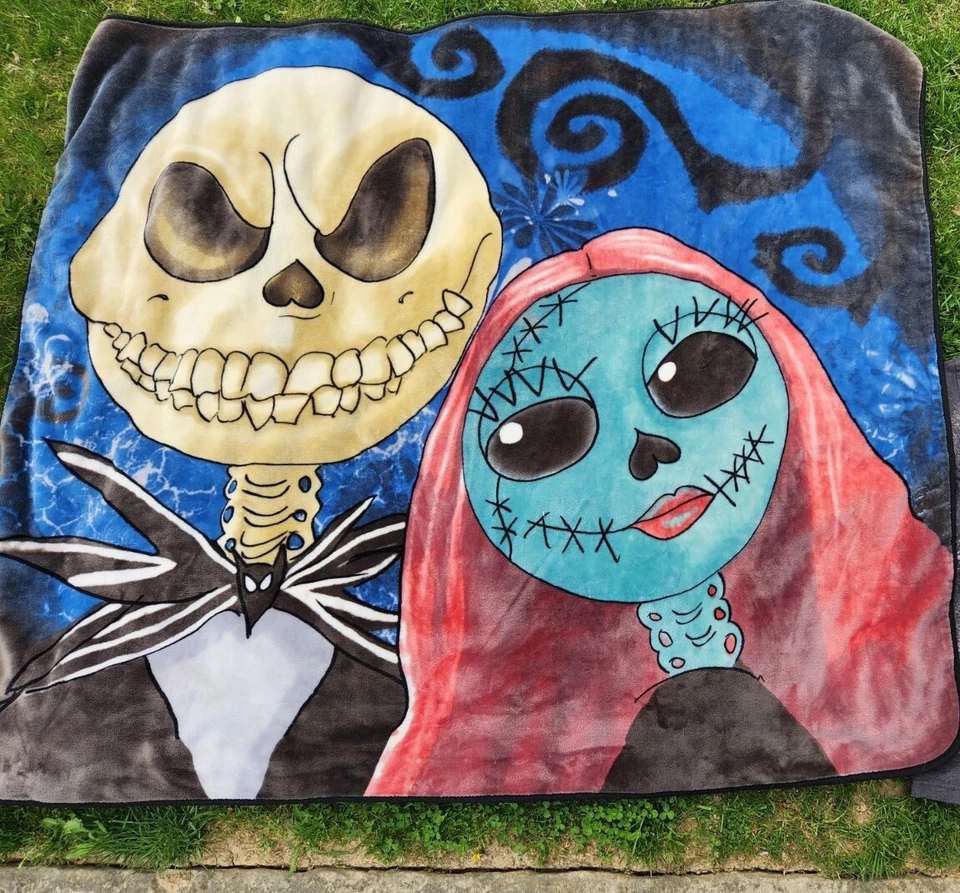 Forever togethr Jack/ Sally Nightmare B4 Christmas Day of dead full blanket  - Imagem 1 de 4