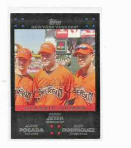 2007 Topps Classic Combo D. Jeter, J. Posada, A. Rodriguez Card #UH278
