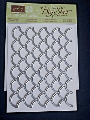 Stampin' Up! STRIPED SCALLOP (1) Thinlits Dies- New/Retired-Scallops/Waves+++ - Image 1 of 3