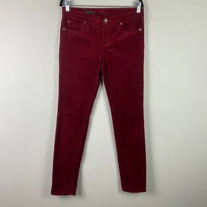 Kut from the Kloth Corduroy Pants Womens Size 8 Burgundy Red Diana Skinny - Picture 1 of 10