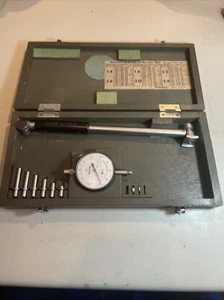 Mitutoyo No 511-105 1.4-2.4” Dial Bore Gage-Mitutoyo No 2923-10 .0001” In Case - Picture 1 of 9
