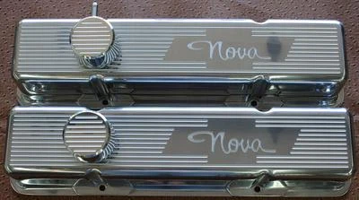 Nova Ghostie Chevy SB Tall Valve Covers 283 350 383 400 Chevrolet Muscle Cars - Image 1 of 4