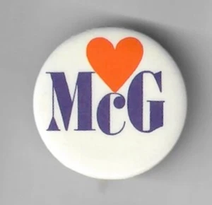 Botón de campaña presidencial George McGovern de 1972 violonchelo de 1,25" - Imagen 1 de 1