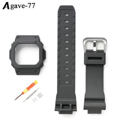 Correa de Goma + Funda de Reloj para Casio DW-5600 DW-5610 Correa de Reloj de Repuesto Foto 1 de 4