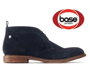 Base London Mens Navy Chelsea Desert Suede Boots Ankle Shoes New RRP £80 Size 6