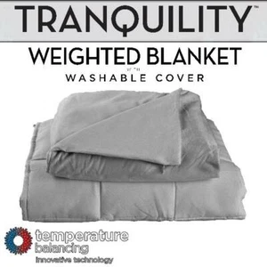 Tranquility Temperature Balancing Weighted Blanket WITH Washable Cover, 20 lbs - Picture 1 of 11