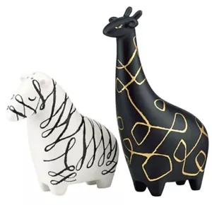 Kate Spade Lenox Woodland Park Zebra & Giraffe Salz & Pfeffer Set Neu im Karton - Bild 1 von 2