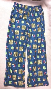 Temple Run Size S Boys Pajama PJ Lounge Pants Blue Green Imangi Studios MINT - Picture 1 of 2