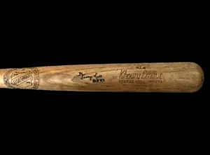 1943 George Kell Signed Khoury League, Rawlings, St Louis Mini Baseball Bat - Picture 1 of 7