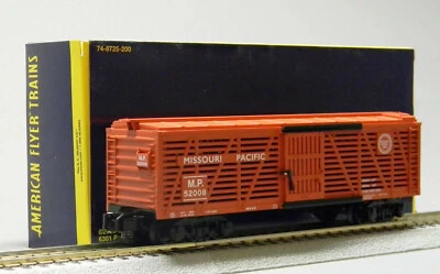 LIONEL AMERICAN FLYER MISSOURI PACIFIC STOCK CAR #52008 S GAUGE prr 2019521 NEW - Image 1 of 4