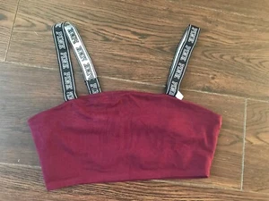 Victoria's Secret PINK Unlined Bralette. Purple. Size L. Adjustable straps. New - Picture 1 of 7