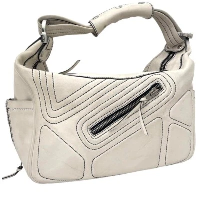 Tod's Handbag Leather White Appraised (Very popular item) - Image 1 of 4