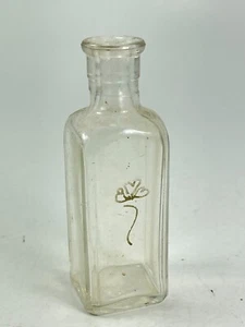 Vintage Owens Illinois Glass Cork Bottle Square Medicine Toiletry 4.25" x 1.5" - Picture 1 of 7