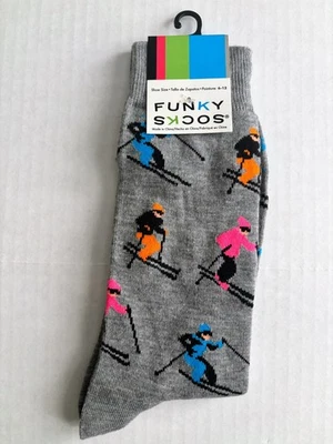 CALCETINES FUNKY PARA HOMBRE ESQUÍ - CALCETINES GRIS TRIPULACIÓN (ZAPATO TALLA 6-12) Foto 1 de 4
