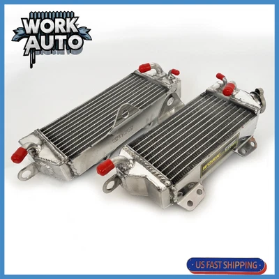Radiador de aluminio derecho e izquierdo compatible con Kawasaki KX250 KX 250 1990-1993 2 tiempos Foto 1 de 4