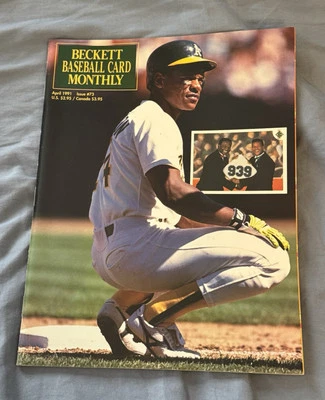 Vintage 1991 Rickey Henderson Beckett Magazine Oakland Athletics No Label HOF! - Image 1 of 3