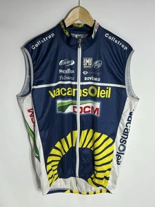 Chaleco de ciclismo Santini Vacansoleil DCM 2011 | Para hombre | Azul/Amarillo | XL | - Imagen 1 de 11