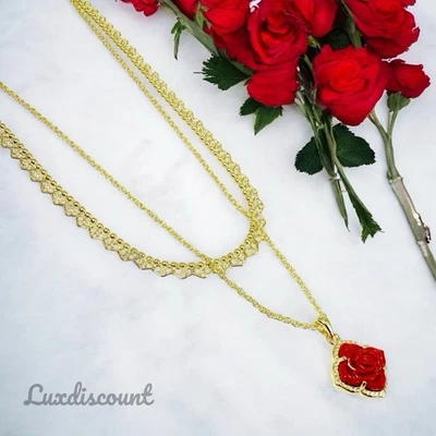 COLAR MULTI FIOS Kendra Scott Mallory rosa em ouro vermelho - Imagem 1 de 4