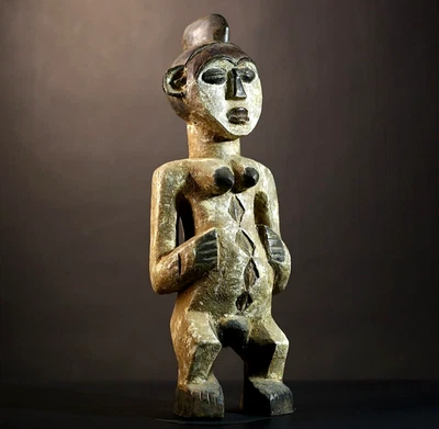 Statuette africaine Mbete sculpture artisanale en bois du Gabon Congo Art-G4847 - Photo 1/4