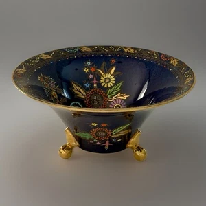 Blue ‘Persian Garden’ Carlton Ware footed bowl, circa 1920/30s - Picture 1 of 24