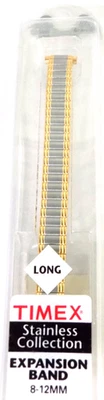 6 1/16" 154mm LONG Length 8-12mm Ladies Womens Timex Expansion 2 Tone Watch Band - Image 1 of 4