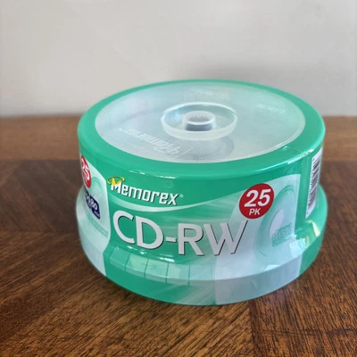 Memorex CD-RW 25 包 可录制 可重写 80 分钟 700MB 4x 多速 全新 — 第 1/3 张图片