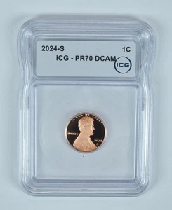 2024-S Lincoln Shield Cent PR70 DCAM ICG *3144 - Picture 1 of 5