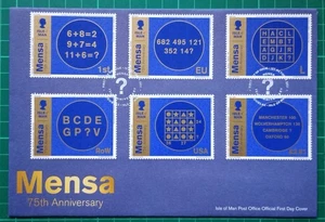 Isle of Man 2021 MENSA 75th Anniversary  FDC - Picture 1 of 2