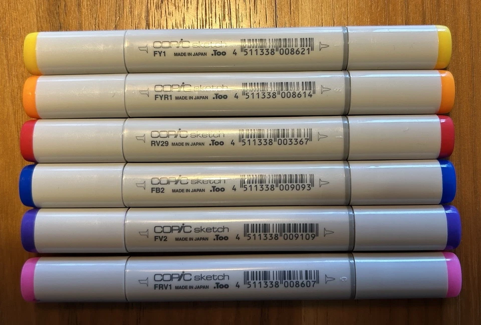 Copic Sketch Marker Im Set - 6 Farben wie neu - Bild 1 von 2