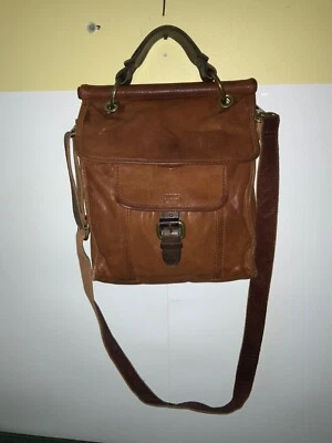 Fossil Leather Long Live Vintage Crossbody Brown Distressed Bag - Image 1 of 4
