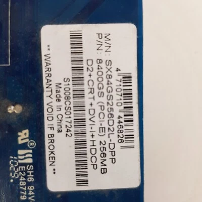 SFPX84 NVIDIA GeForce 8400GS PCI-E Express 256MB dvi +VGA - Image 1 of 3