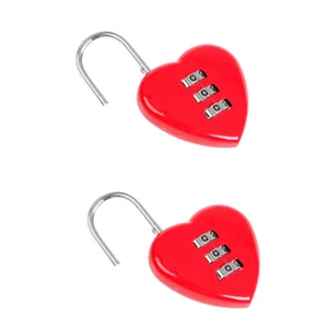 2 PCS Liebe Passwortsperre Codeschloss in Herzform Vorhängeschlösser - Bild 1 von 12