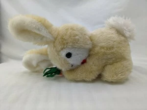 Cream Rabbit Plush Holding Carrot 12 Inch Mty International 1980 Stuffed Animal - Picture 1 of 8