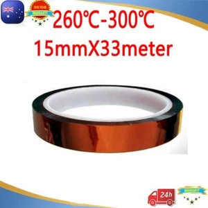 15mm 33m Heat Resistant High Temperature Kapton Tape Polyimide for soldering OZ - Bild 1 von 3