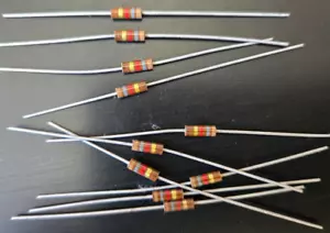 Resistencias axiales de precisión de película metálica 5 % 1,8 k ohmios 1/4 W 10 piezas ~ NUEVO ~ - Imagen 1 de 1