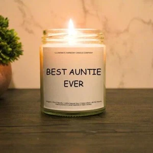 Best Auntie Ever Candle | Best Aunt Present Idea | Favorite Aunt Birthday Gift - Picture 1 of 5