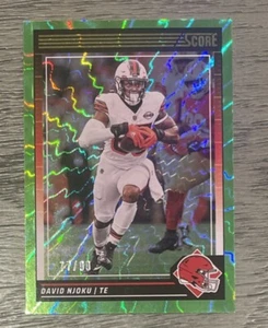 2024 Score David Njoku #70 Green Shock Wave Parallel /99 Browns SSP - Picture 1 of 2