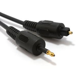 Black Audio TOSlink Plug to MINI-TOSLink OPTICAL 3.5mm Jack Mini Disc Cable 0.5m