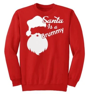 Adults Santa is a Brummie Birmingham West Midlands Festive Red Christmas Jumper - Picture 1 of 7