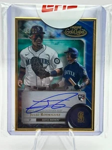 JULIO RODRIGUEZ 2022 TOPPS GOLD LABEL FRAMED AUTO BLUE 14/50 #FA-JRO JC - Picture 1 of 2