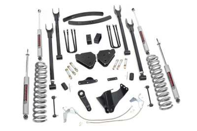 Rough Country 6" Lift Kit 4-Links N3 Shocks for 08-10 Ford F250 F350 Diesel 4WD — 第 1/4 张图片