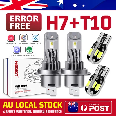 H7+T10 LED Headlight Error Free For Holden Astra 2000-2007 Replace For Halogen - image 1 of 4