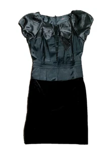 Line by Lynn dress women Mini Black Bodycon Embellished Gems Bow Size XS - Picture 1 of 17