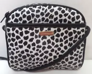 Liz Claiborne Vintage faux Leather Animal print small crossbody bag outside pkts - Picture 1 of 21