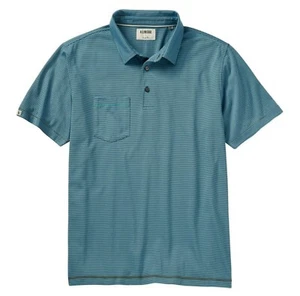 Linksoul LS1119 Men's Dry-Tek Poly/Cotton Striped Pocket Polo Shirt, Large - Picture 1 of 3